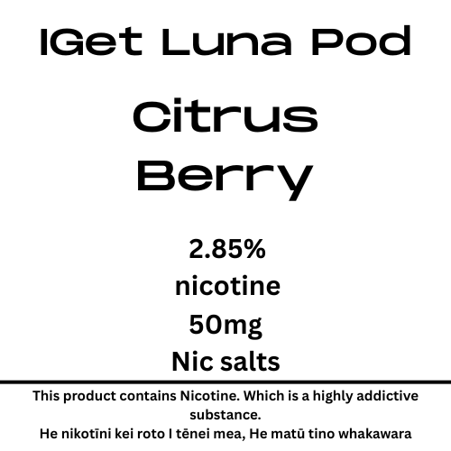 Iget Luna Pod Citrus Berry 28.5mg Nicotine