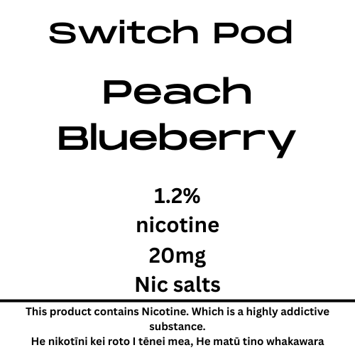 Switch Peach Blueberry 20mg Nic Salt Pod