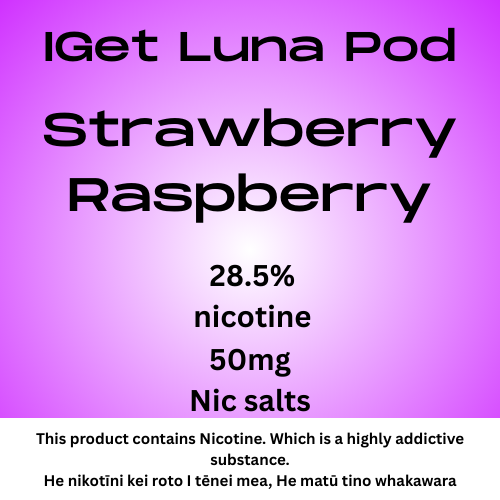 Iget Luna Pod Strawberry Raspberry 28.5mg Nicotine