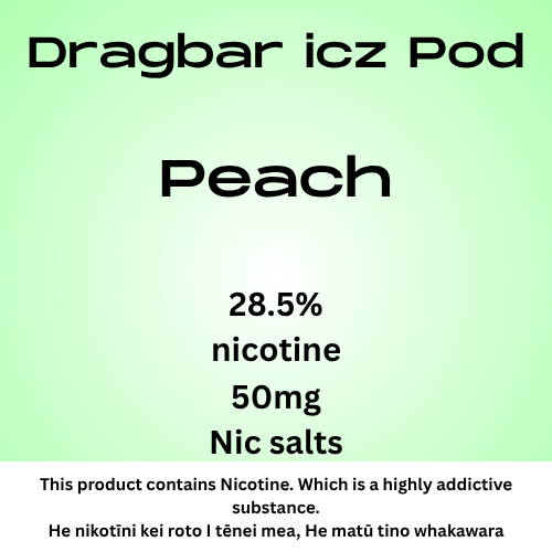 Dragbar Icz Max Pod Peach 28.5mg/ml Nicotine