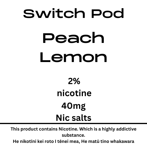 Whakawhiti Peach Lemonade 40mg Nic Salt Pod