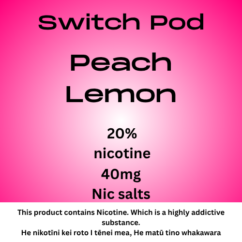 Switch Peach Lemonade 40mg Nic Salt Pod