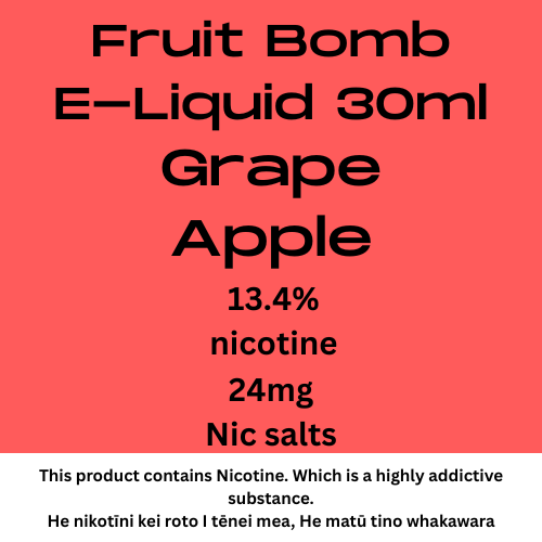 Fruit Bomb Grape Apple 24mg nic salt 30ml