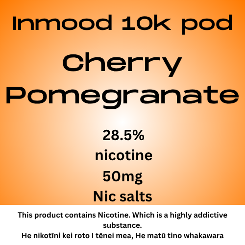 Inmood 10k Cherry Pomegranate 40mg Nic Salt Pod