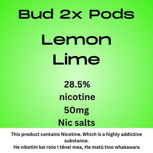 Bud 2 Pods Lemon Lime 2.8% Nicotine