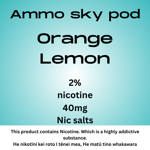 Ammo Sky Pod Orange Lemon 20mg/ml Nicotine