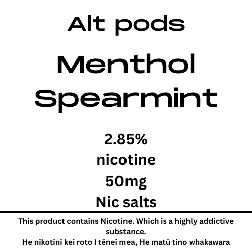 Alt Pods Menthol Spearmint 2.85% Nicotine