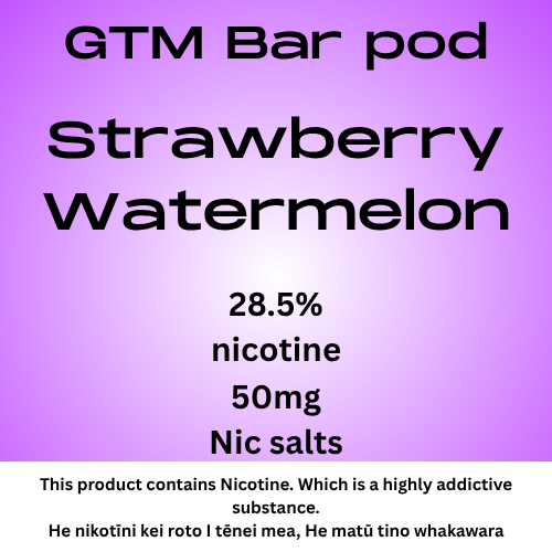 GTM Bar Strawberry Merengi 40mg Nic Tote Pod