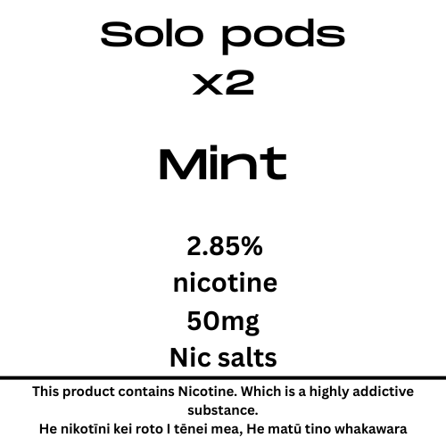 Solo Pods Mint 2.85% Nicotine (New SKU)