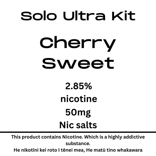 Solo Ultra Kit Cherry Sweet 28.5mg/ml Nicotine Strength