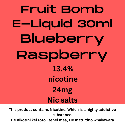 Fruit Bomb Blueberry Raspberry 24mg nic salt 30ml