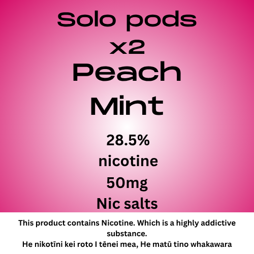 Solo Plus Pod Peach Mint 28.5mg/ml Nicotine
