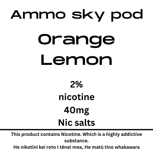 Ammo Sky Pod Orange Lemon 20mg/ml Nicotine
