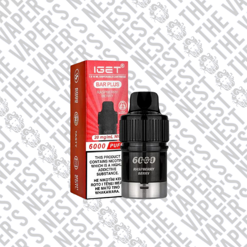 Iget Bar Plus Pod Raspberry Berry 20mg Nicotine