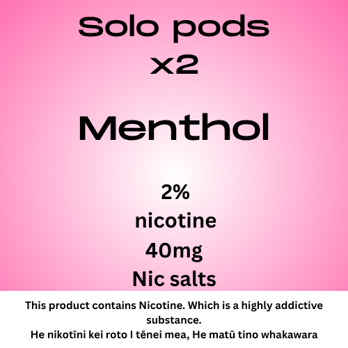 Solo Pods Menthol 2% Nicotine