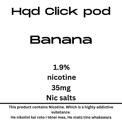 Hqd Click Pod Banana 35mg Nic Salt