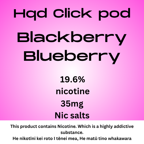 Hqd Click Pod Blackberry Blueberry 35mg Nic Salt