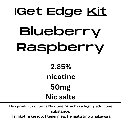 Iget Edge Kit Bluberry Raspberry 28.5mg Nicotine