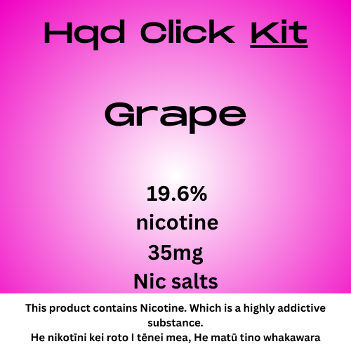 HQD Click Kit Grape 35mg Nic Salt