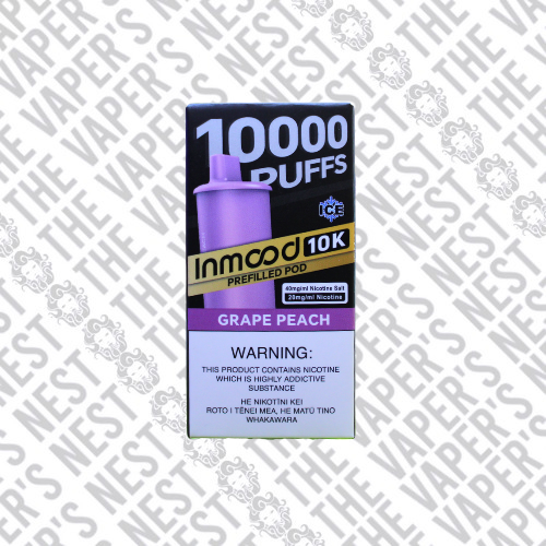 Inmood 10k Grape Peach 40mg Nic Salt Pod