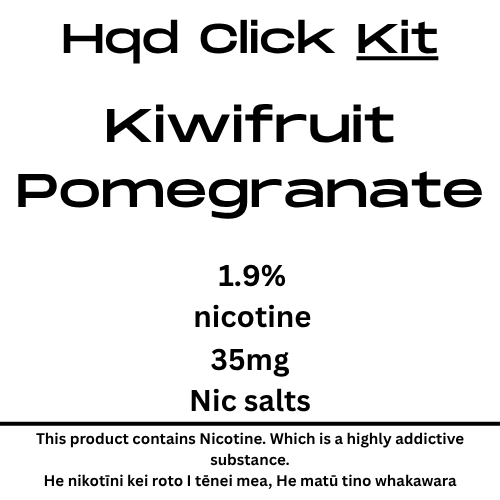 HQD Click Kit Kiwi Pomegranate 35mg Nic Salt