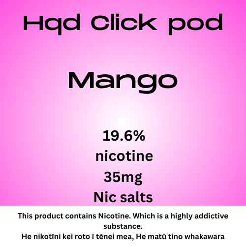 HQD Click Pod Mango 35mg Nic Salt