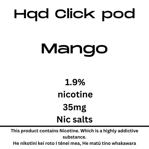 HQD Click Pod Mango 35mg Nic Salt