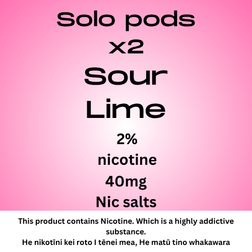 Solo Pods Sour Lime 2% Nicotine