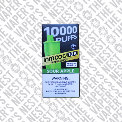 Inmood 10k Sour Apple 40mg Nic Salt Pod