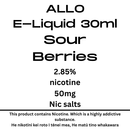ALLO Sour Berries 50mg Nic Salt 30ml