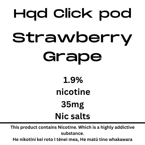HQD Click Pod Strawberry Grape 35mg Nic Salt