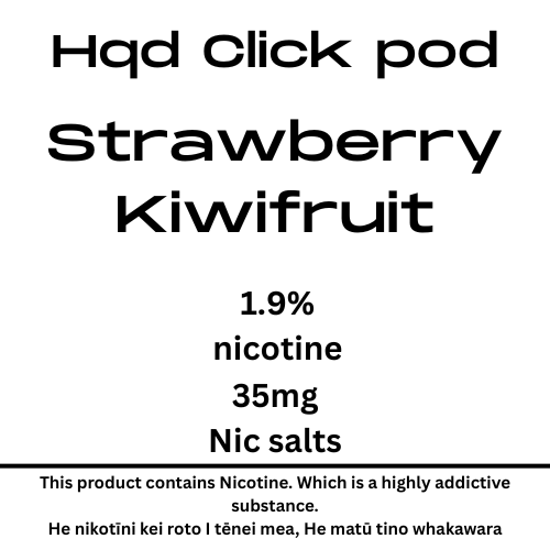 Hqd Click Pod Strawberry Kiwifruit 35mg Nic Salt