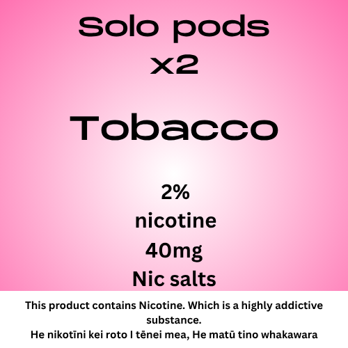 Solo Pods Tobacco 2% Nicotine