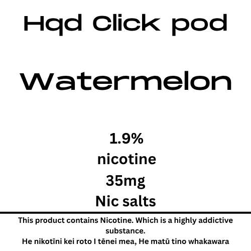 Hqd Click Pod Watermelon 35mg Nic Salt