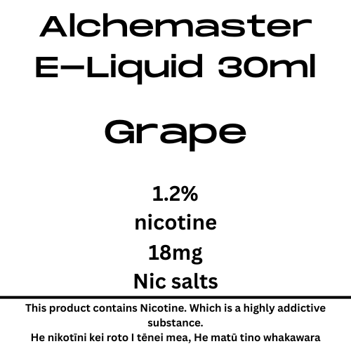 Alchemaster Crystal Grape 18mg Nic Tote